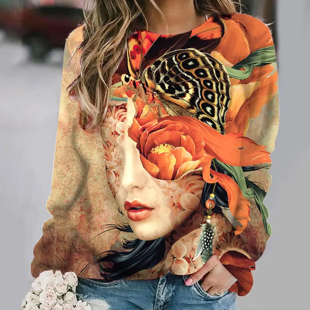 Women's T-shirt Cotton Long Sleeve Art Style Ladies Clothing O-Neck Oversized Sweater Female Harajuku Blouse Fashion Streetwear
Women's T-shirt Cotton Long Sleeve Art Style Ladies Clothing O-Neck Oversized Sweater Female Harajuku Blouse Fashion Streetwear