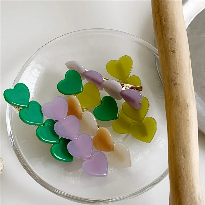 New Fashion Cute Girl Heart Heart Hairpin Side Clip Colorful Acetate Duckbill Clip For Woman Girls
New Fashion Cute Girl Heart Heart Hairpin Side Clip Colorful Acetate Duckbill Clip For Woman Girls