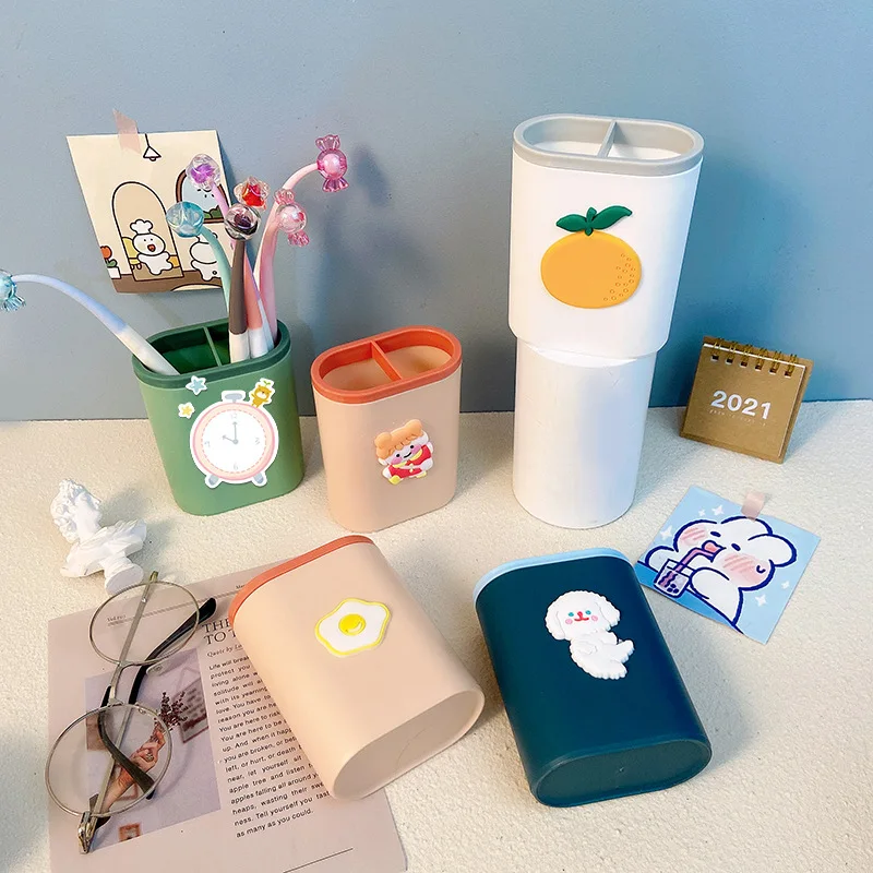 Colorful Cute Pen Holder Make Up Brush Pot Office Stationery Desk Storage Organizer Kawaii School Supplies for kids Pens Holder
Colorful Cute Pen Holder Make Up Brush Pot Office Stationery Desk Storage Organizer Kawaii School Supplies for kids Pens Holder