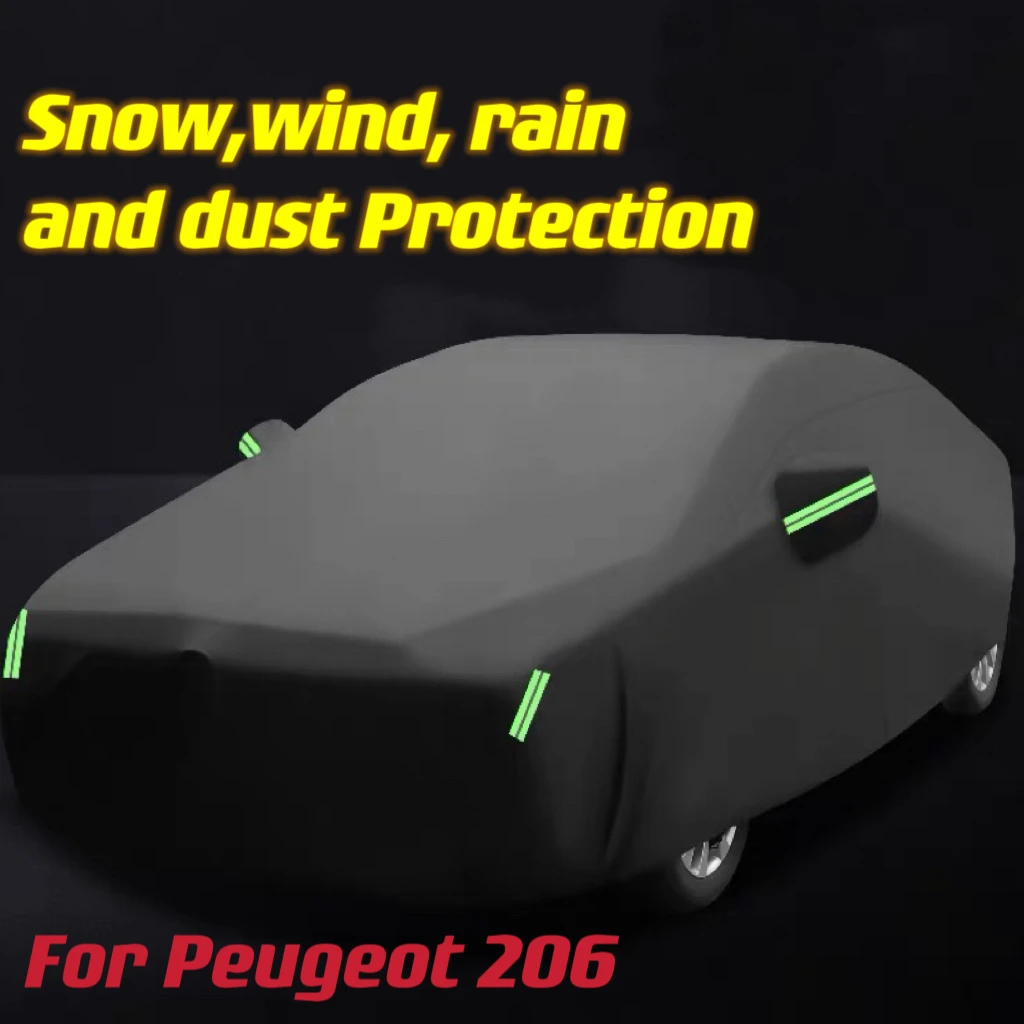 

Full Car Cover Anti-UV Outdoor Indoor Sun Shade Rain Snow Dust Resistant Cover For Peugeot 206 Auto Accessories