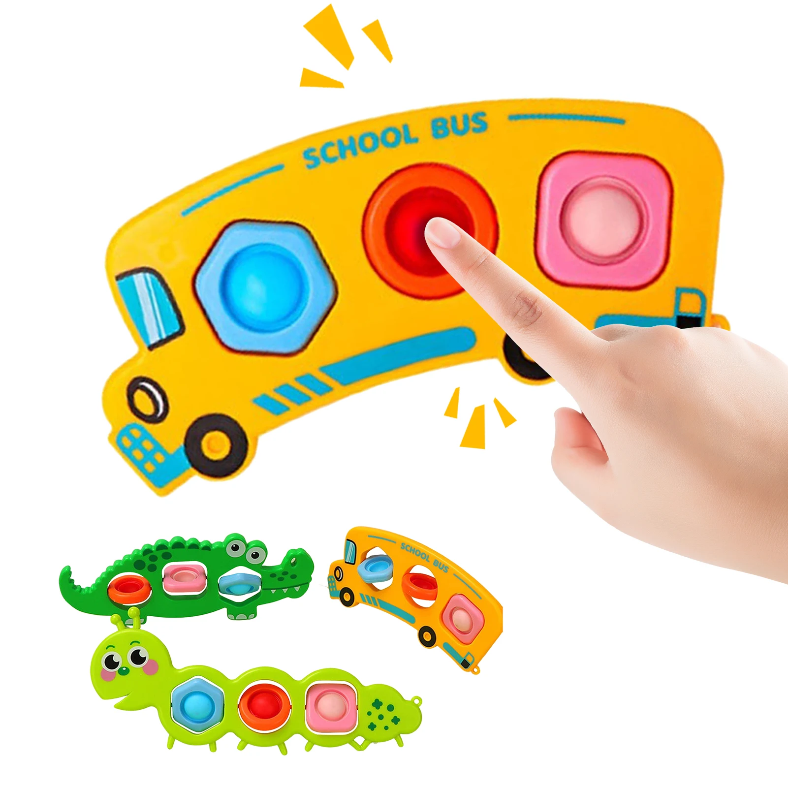 3pcs/set Montessori Kids Toys Fun Baby Sensory Toys School Bus Toy Stress Relief Safe To Use Cute Crocodile Sensory Toys
3pcs/set Montessori Kids Toys Fun Baby Sensory Toys School Bus Toy Stress Relief Safe To Use Cute Crocodile Sensory Toys