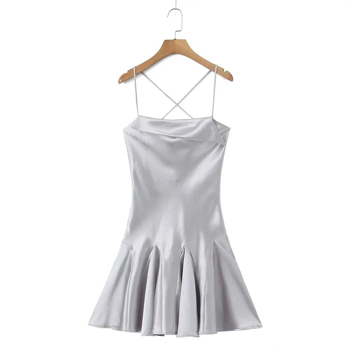 Women 2023 New Chic Fashion Summer 2 Colors Sling Mini Dress Vintage Backless Thin Straps Female Dresses Vestidos
Women 2023 New Chic Fashion Summer 2 Colors Sling Mini Dress Vintage Backless Thin Straps Female Dresses Vestidos