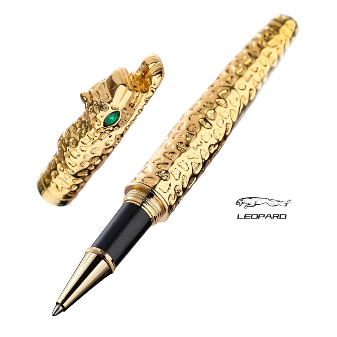Luxury New Design Heavy Collection Golden Embossed Snow Leopard Metal Pen for Cool Business Office Gift with 8pcs Refill
Luxury New Design Heavy Collection Golden Embossed Snow Leopard Metal Pen for Cool Business Office Gift with 8pcs Refill