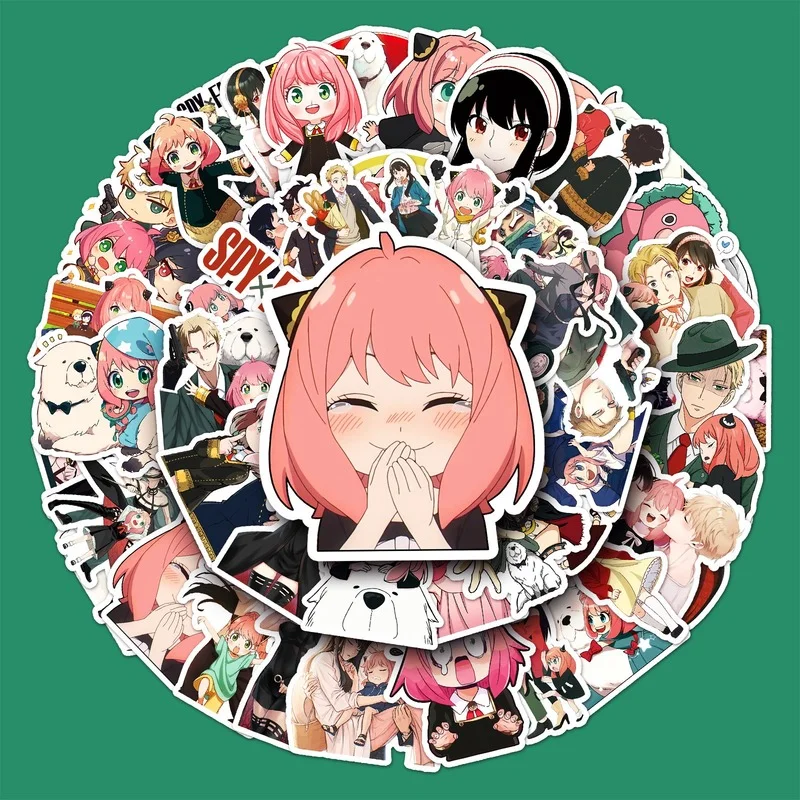 50pcs Japanese Spy × Anime Family Sticker Suitcase Skateboard Portable Luggage Phone Cartoon Cute Sticker Decal Kids Gift Toys
50pcs Japanese Spy × Anime Family Sticker Suitcase Skateboard Portable Luggage Phone Cartoon Cute Sticker Decal Kids Gift Toys