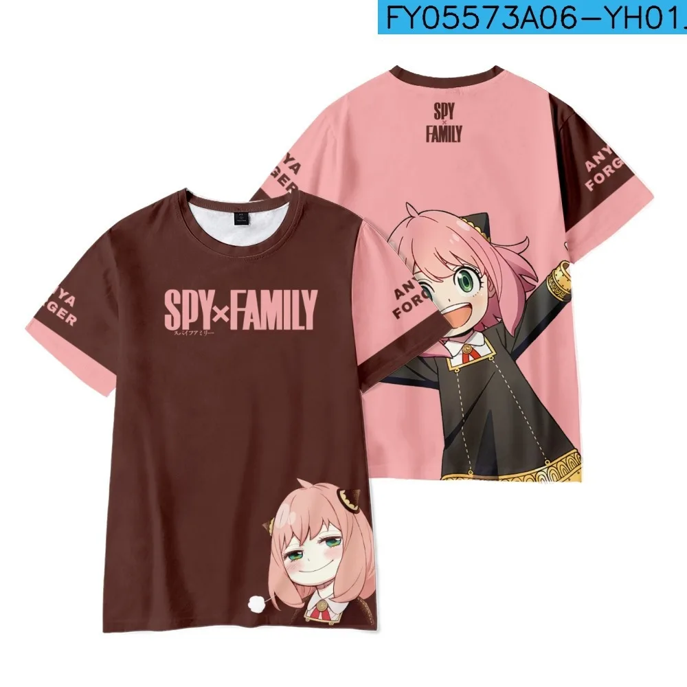 Spy Family Anya Forger Yor Forger T-Shirt Tops Casual Loose O-Neck Short Sleeve Unisex Clothes Twilight Anime Cosplay Costume
Spy Family Anya Forger Yor Forger T-Shirt Tops Casual Loose O-Neck Short Sleeve Unisex Clothes Twilight Anime Cosplay Costume
