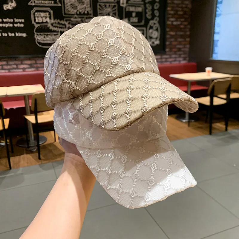Simple Hat for Women's Summer Fashion Lace Baseball Cap Sunscreen Breathable Mesh Sunshade Hats Casual Wild Men's Caps
Simple Hat for Women's Summer Fashion Lace Baseball Cap Sunscreen Breathable Mesh Sunshade Hats Casual Wild Men's Caps