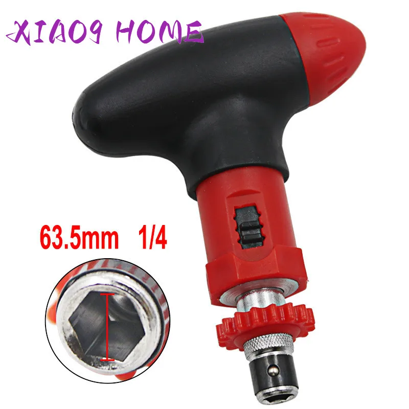 

High Quality Manual T - Type Ratchet Screwdriver Quick Bolt Driver Batch 6.35 Mm Can Rotate Forward Reverse отвертка