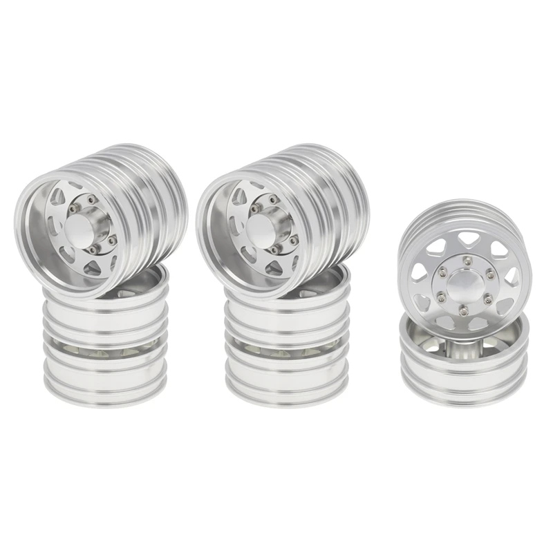 6Pcs Metal Front And Rear Wheel Hub Wheel Rim Set For 1/14 Tamiya RC Trailer Tractor Truck Car Upgrade Parts
6Pcs Metal Front And Rear Wheel Hub Wheel Rim Set For 1/14 Tamiya RC Trailer Tractor Truck Car Upgrade Parts