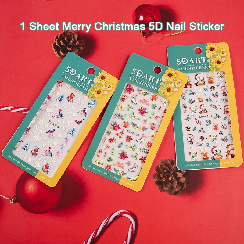 1 лист 2023 Счастливого Рождества 5D наклейка для ногтей слайдер снежинки Санта наклейка
1 лист 2023 Счастливого Рождества 5D наклейка для ногтей слайдер снежинки Санта наклейка