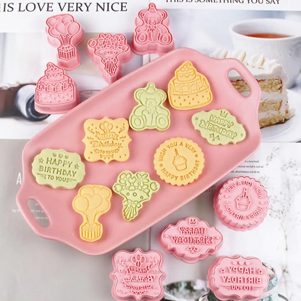 8Pcs Biscuit Mold Non-stick Multi-purpose PP Cute Cartoon Baking Mold for Kitchen
8Pcs Biscuit Mold Non-stick Multi-purpose PP Cute Cartoon Baking Mold for Kitchen