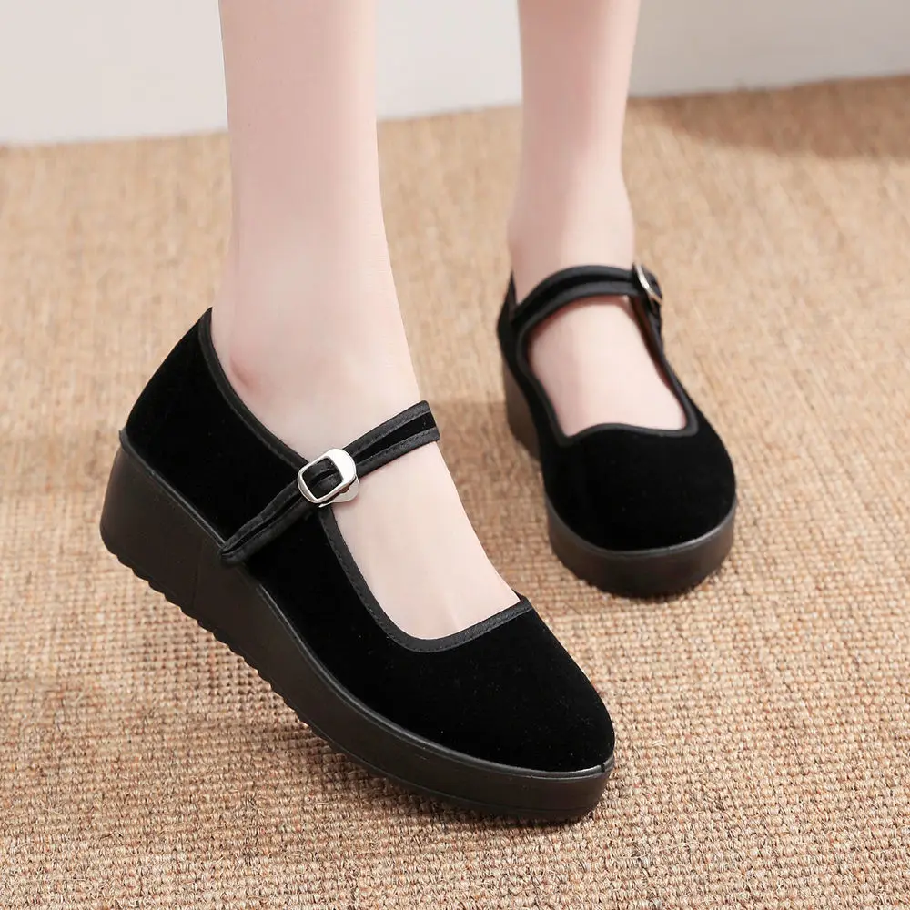 Black Wedges Platform Shoes for Women 2022 Elderly Mom Granny Mary Jane Shoes Square Dance Flats Increasing Women's Loafers
Black Wedges Platform Shoes for Women 2022 Elderly Mom Granny Mary Jane Shoes Square Dance Flats Increasing Women's Loafers
