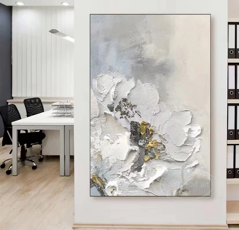 Абстрактная толстая масляная картина маслом YYR white flower
Абстрактная толстая масляная картина маслом YYR white flower