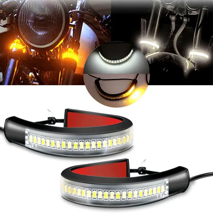 2PCS Motorcycle Turn Signals Light Dual-Color DRL Daytime Running Light Waterproof Adjustable Strips Bars Kit
2PCS Motorcycle Turn Signals Light Dual-Color DRL Daytime Running Light Waterproof Adjustable Strips Bars Kit
