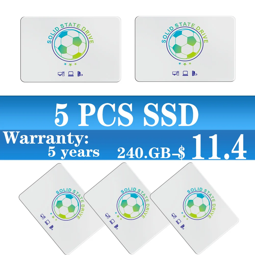 

Новый жесткий диск, оптовая продажа SSD Sata 2,5 Ssd 5 шт. 120 ГБ 128 ГБ 240 ГБ 256 ГБ 480 ГБ 512 ГБ твердотельный накопитель для ноутбука