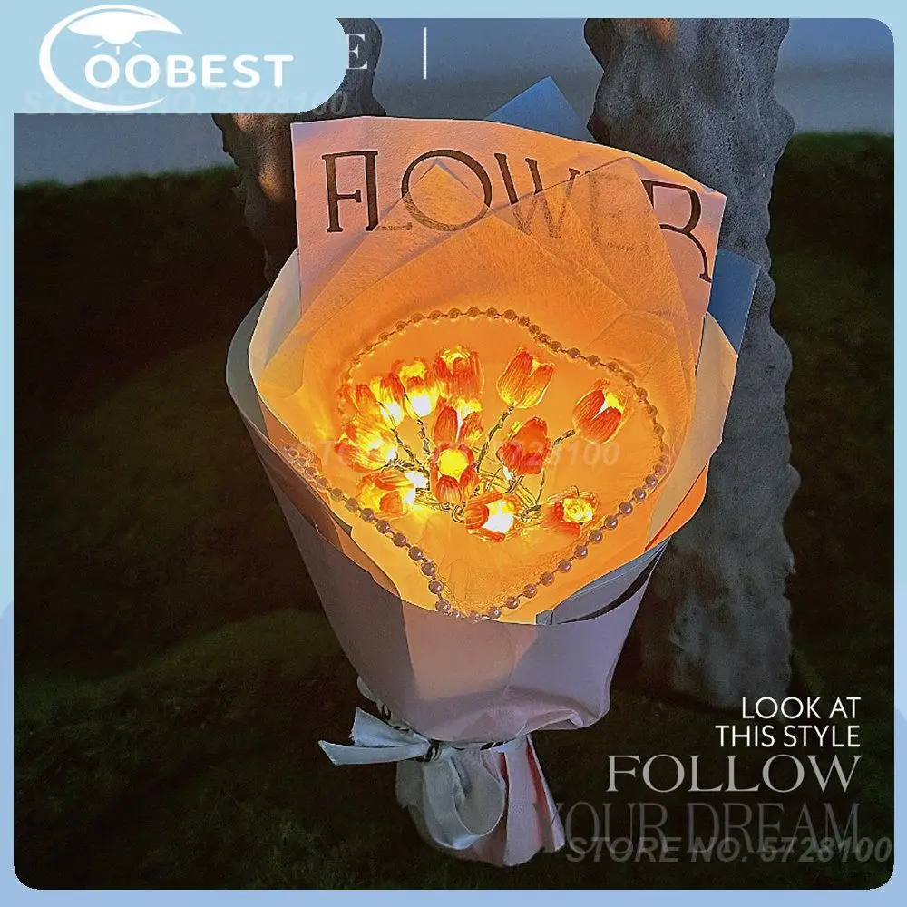 Complete Accessories Flower Lamp Material Package Bouquet Night Light 1 Set Exquisite Tulip Night Light Bouquet Bag Lighting Diy
Complete Accessories Flower Lamp Material Package Bouquet Night Light 1 Set Exquisite Tulip Night Light Bouquet Bag Lighting Diy