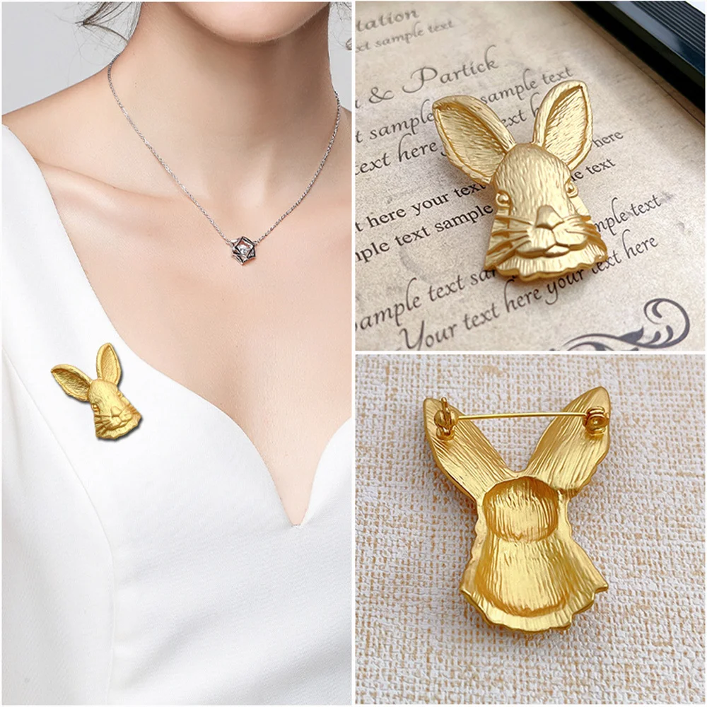 Creative Fashion Retro Golden Rabbit Head Brooch Stereoscopic Cute Animal Pins Temperament Clothing Accessories for Easter
Creative Fashion Retro Golden Rabbit Head Brooch Stereoscopic Cute Animal Pins Temperament Clothing Accessories for Easter