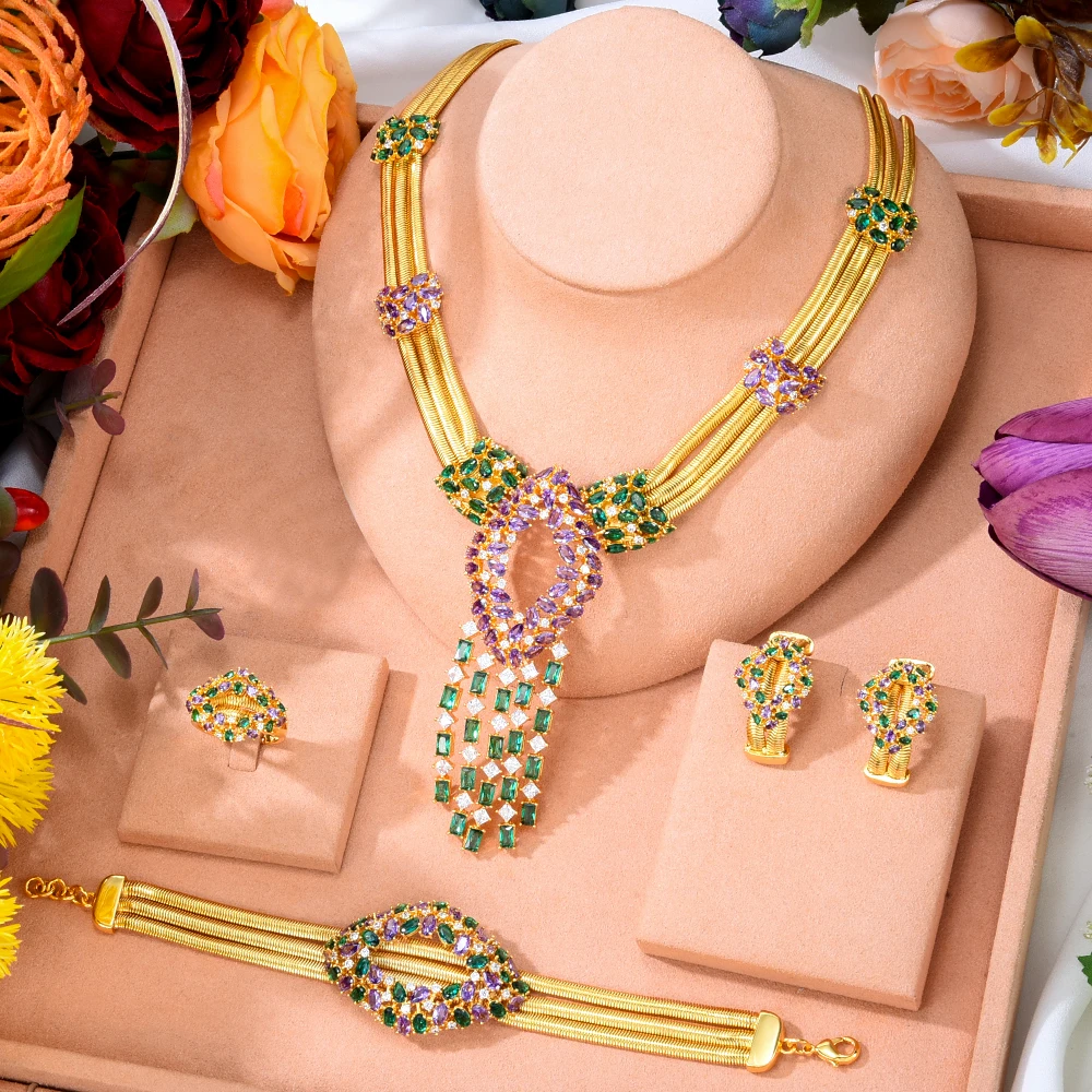 Blachette Indian Dubai Statement Choker Jewelry Set For Women Necklace/Earring/Bracelet/Ring Wedding Party Bridal 4PCS Finding
Blachette Indian Dubai Statement Choker Jewelry Set For Women Necklace/Earring/Bracelet/Ring Wedding Party Bridal 4PCS Finding
