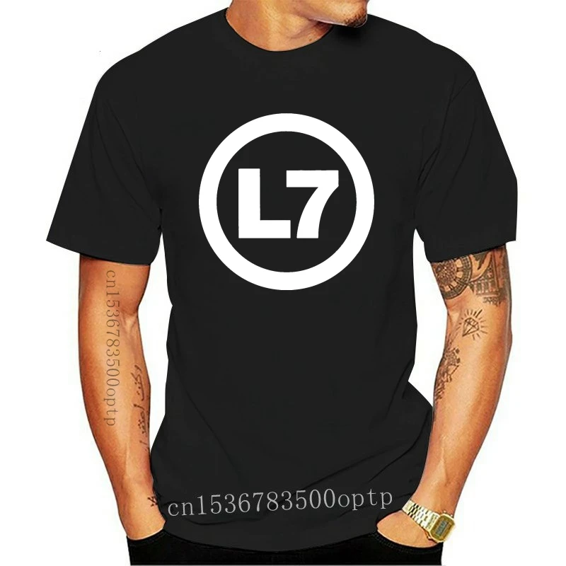 Camiseta negra de Rock para hombre, camiseta con LOGO L7, tallas 2021, S-XXXL
Camiseta negra de Rock para hombre, camiseta con LOGO L7, tallas 2021, S-XXXL