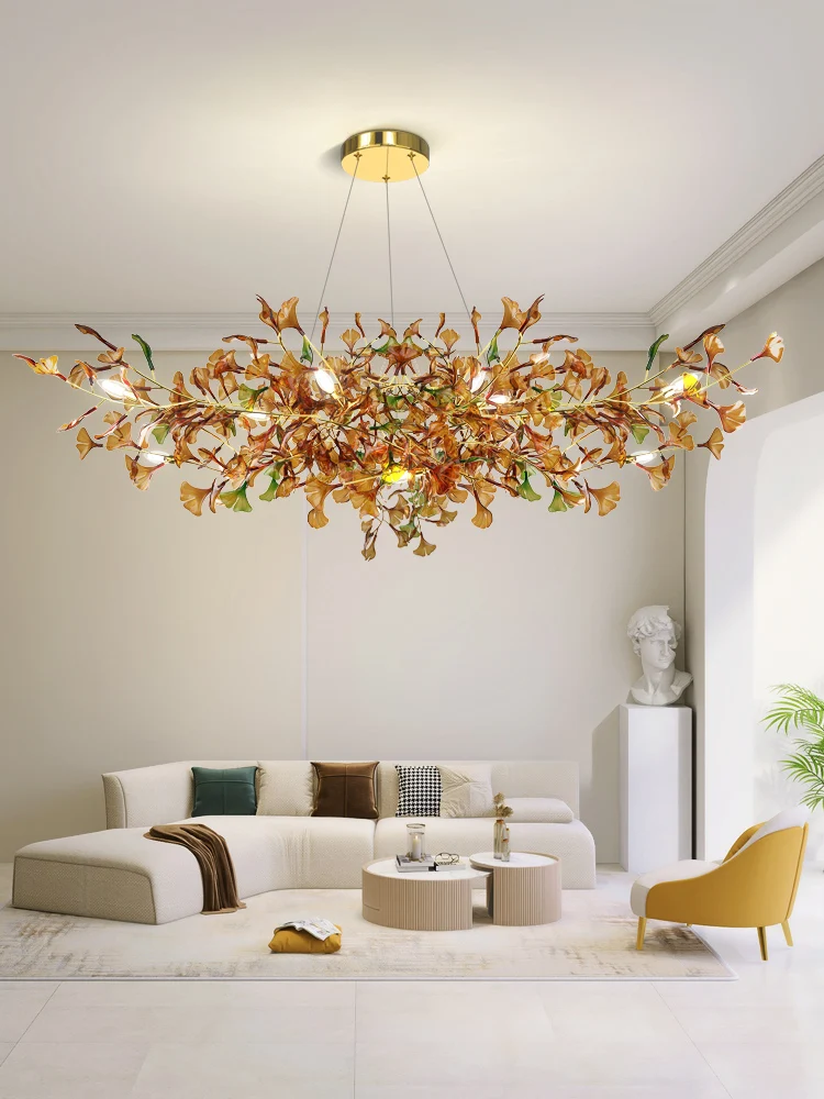 Living Room Chandelier Modern Minimalist and Magnificent Light Luxury Creative Ginkgo Leaf Designer Duplex Building Villa
Living Room Chandelier Modern Minimalist and Magnificent Light Luxury Creative Ginkgo Leaf Designer Duplex Building Villa