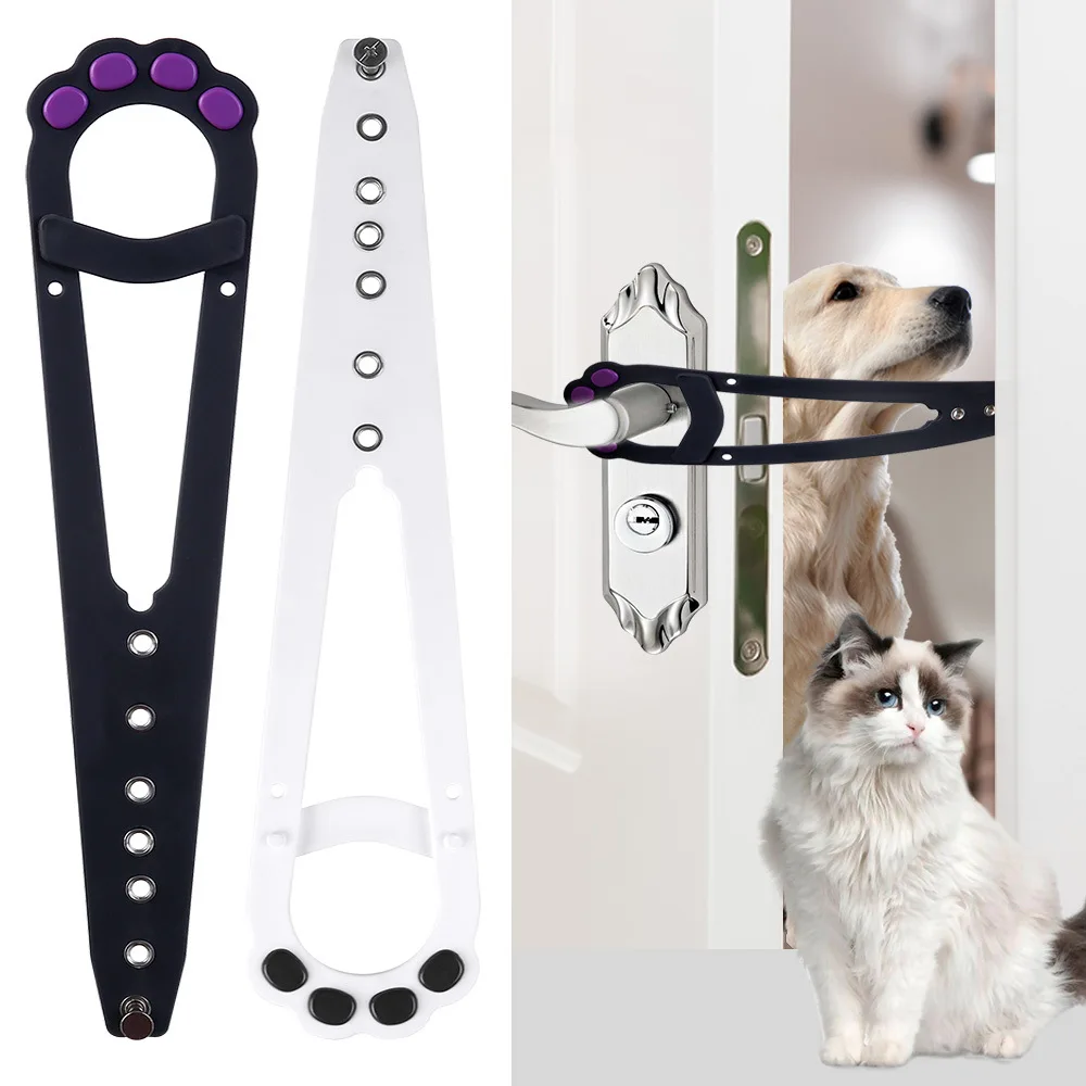 

Pet Adjustable Entering Out Dogs Accessories Supplies Elastic Cat Lock From Holder Cat Door Keep Pet Gate Cat Latch Dog Prevents