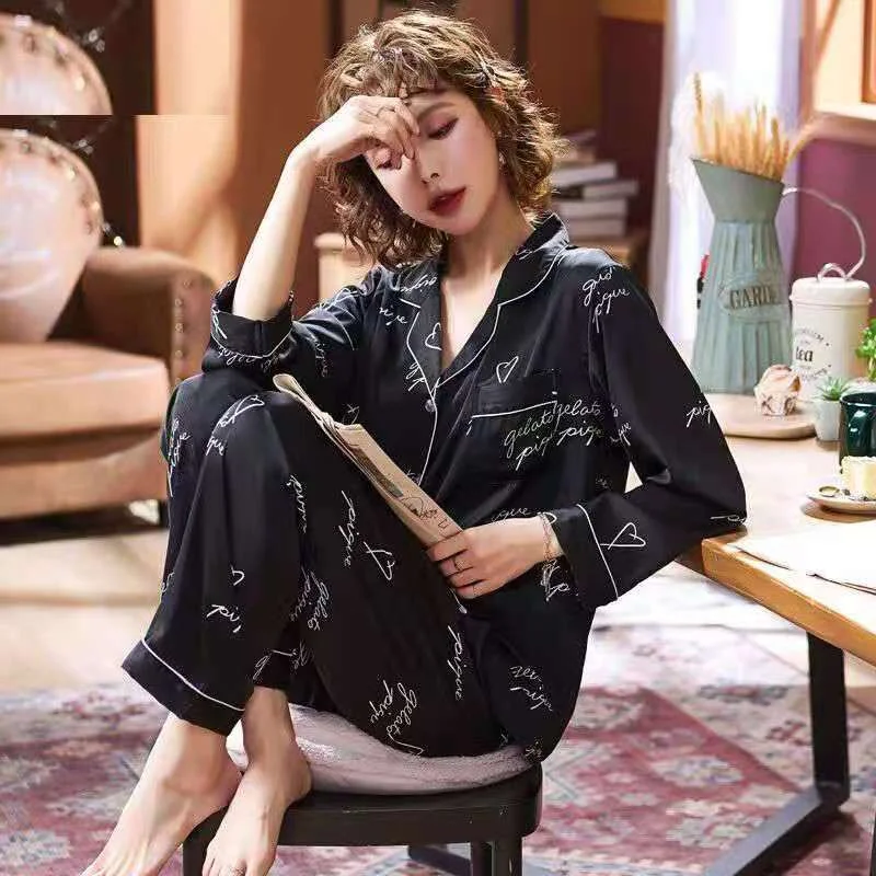Elegant Women's Sets 2022 Autumn Long Sleeve Lapel Collar Pijama Cartoon Pajama Set Comfort Homewear Women's Pajamas Sleepwear
Elegant Women's Sets 2022 Autumn Long Sleeve Lapel Collar Pijama Cartoon Pajama Set Comfort Homewear Women's Pajamas Sleepwear