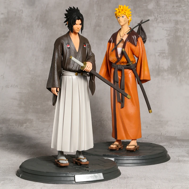 

Uzumaki Naruto Uchiha Sasuke Kimono Ver PVC Model Doll Toy Colletible Figurals