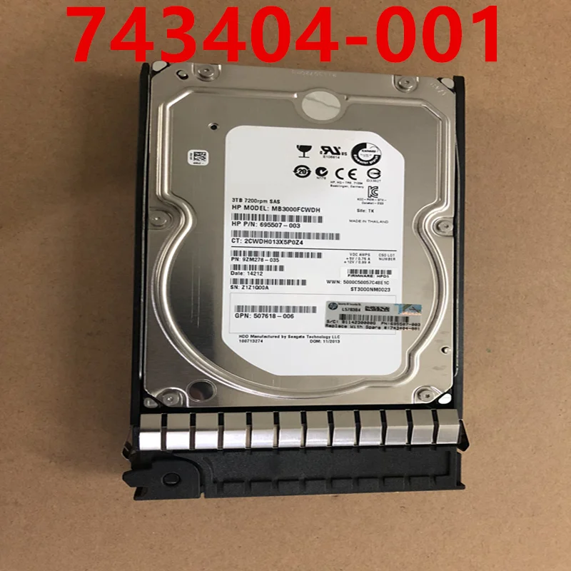 Новый оригинальный жесткий диск для HP 3 ТБ 3,5 "128MB SAS 7200RPM для сервера HDD для 743404-001 695507-003 507618-006
Новый оригинальный жесткий диск для HP 3 ТБ 3,5 "128MB SAS 7200RPM для сервера HDD для 743404-001 695507-003 507618-006