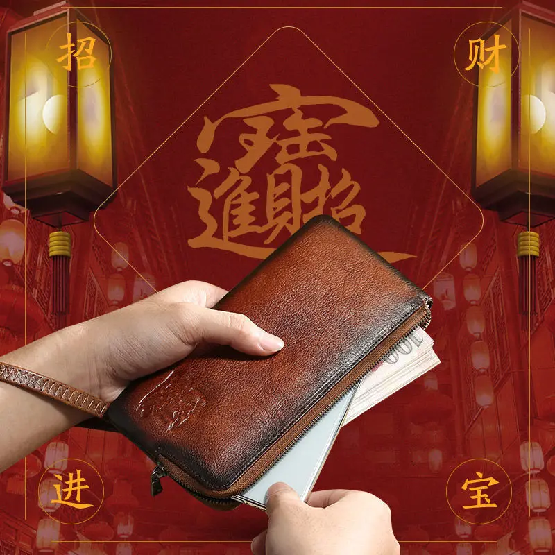 2023 New Colored Retro Zipper Mobile Phone Bag Handbag Leather Long Men's Wallet
2023 New Colored Retro Zipper Mobile Phone Bag Handbag Leather Long Men's Wallet
