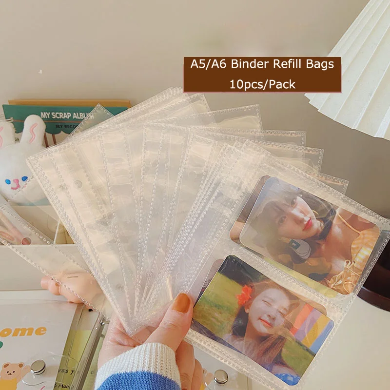 10 Pcs A5 A6 Photo Album Binder Refill Inner Sleeves Album Card Binder Storage Notebook Refill Pages School Stationery
10 Pcs A5 A6 Photo Album Binder Refill Inner Sleeves Album Card Binder Storage Notebook Refill Pages School Stationery