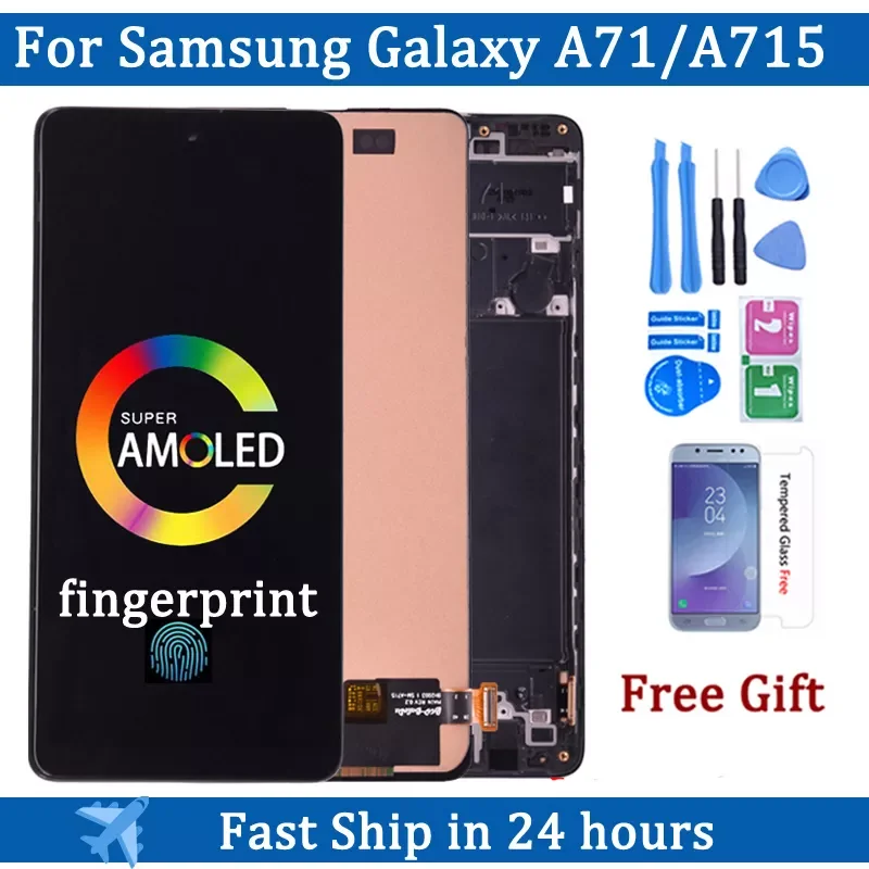 Super AMOLED Display For Samsung Galaxy A71 Lcd Touch Screen Digitizer Assembly With Frame For A715 A715F A715W A715X Screen 
Super AMOLED Display For Samsung Galaxy A71 Lcd Touch Screen Digitizer Assembly With Frame For A715 A715F A715W A715X Screen
