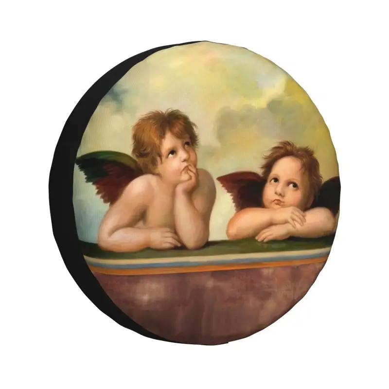 

Renaissance Angels Winged Cherubs Spare Wheel Tire Cover for Grand Cherokee Jeep RV SUV 4WD 4x4 Vehicle Accessories