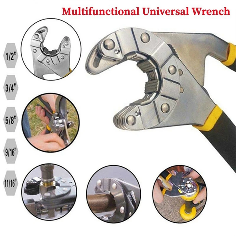 1 PCS Multifunctional Adjustable Universal Wrench Clamp Machine Maintenance Tool 8-Inch
1 PCS Multifunctional Adjustable Universal Wrench Clamp Machine Maintenance Tool 8-Inch