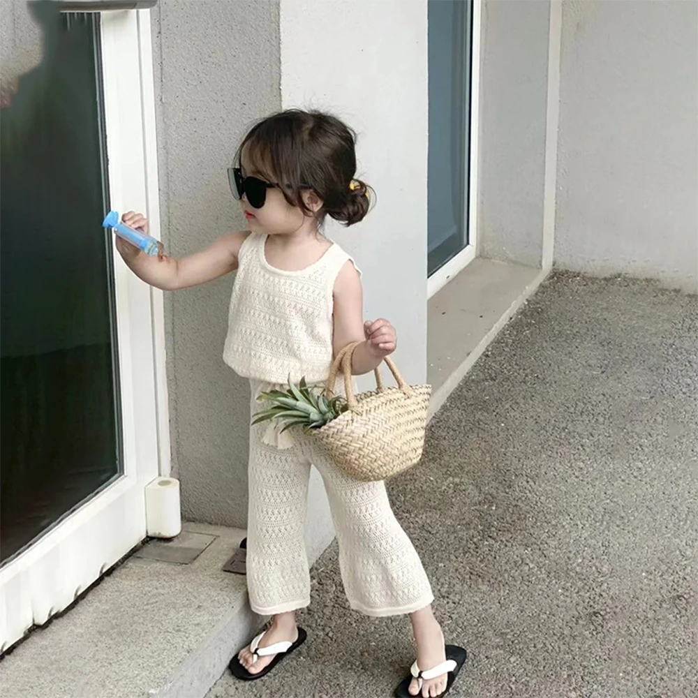 Menoea Girls Set Summer Kids Clothes Set Children Knitted Vest Trousers Suit Girls Outwear 2Pcs Girls Clothes Solid Kids Suit
Menoea Girls Set Summer Kids Clothes Set Children Knitted Vest Trousers Suit Girls Outwear 2Pcs Girls Clothes Solid Kids Suit