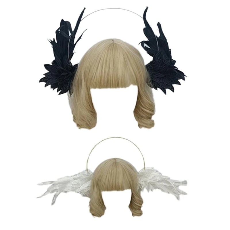 Womens Mary Halos Crowns Headband Angel Wing Tiara Hair Accessories Goddess Headpiece Headdress for Cosplay
Womens Mary Halos Crowns Headband Angel Wing Tiara Hair Accessories Goddess Headpiece Headdress for Cosplay