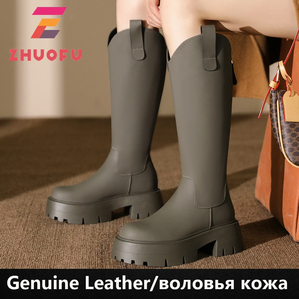 Женские Классические сапоги до колена ZHUOFU из натуральной кожи, офисные праздничные высокие сапоги на толстом каблуке с молнией сзади, осенн...
Женские Классические сапоги до колена ZHUOFU из натуральной кожи, офисные праздничные высокие сапоги на толстом каблуке с молнией сзади, осенн...