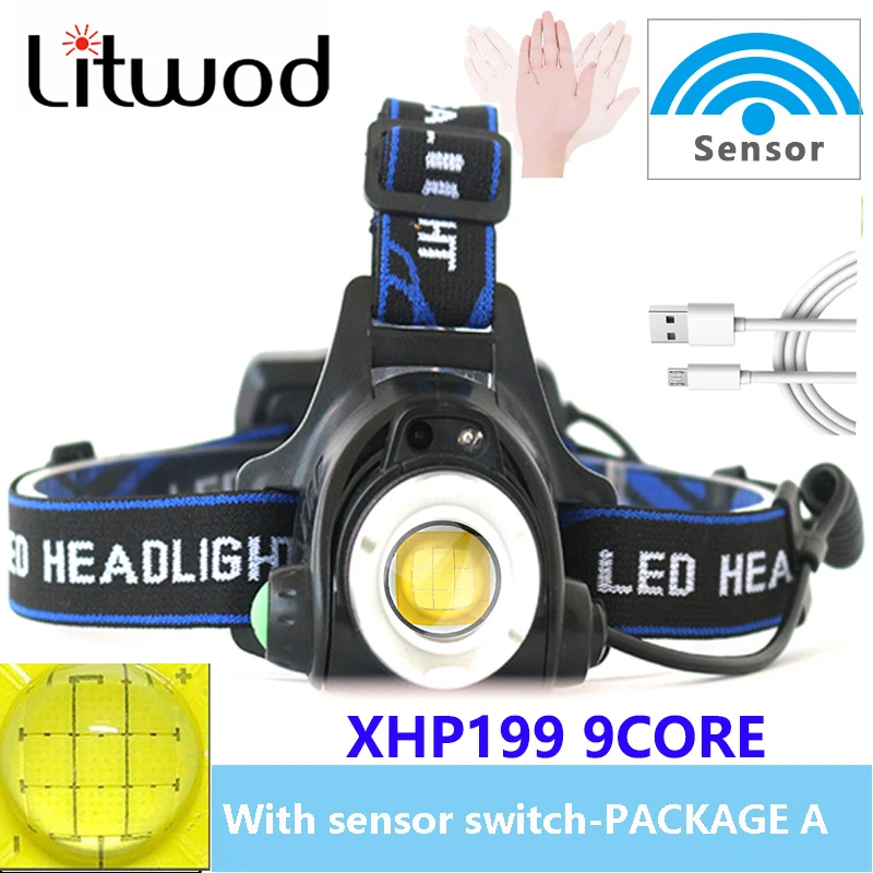 XHP199 LED The Most Powerful T6 Headlamp Sensor Fishing Headlight 3 Modes Zoomable Waterproof Super bright camping Head Lamp
XHP199 LED The Most Powerful T6 Headlamp Sensor Fishing Headlight 3 Modes Zoomable Waterproof Super bright camping Head Lamp