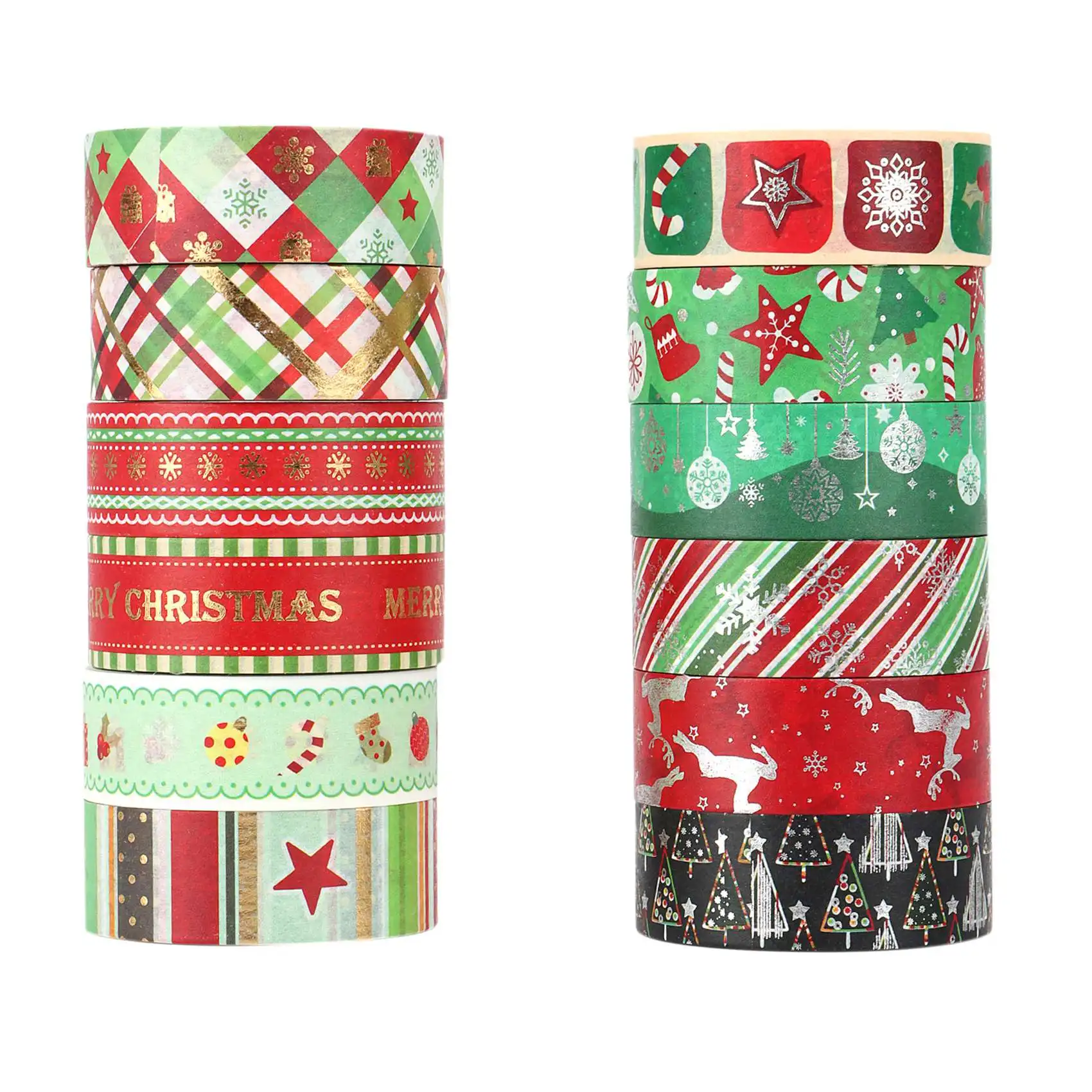12 Rolls Christmas Holiday Washi Tape DIY Scrapbooking Masking Adhesive Paper Tape for Gift Wrapping Art Crafts Projects
12 Rolls Christmas Holiday Washi Tape DIY Scrapbooking Masking Adhesive Paper Tape for Gift Wrapping Art Crafts Projects