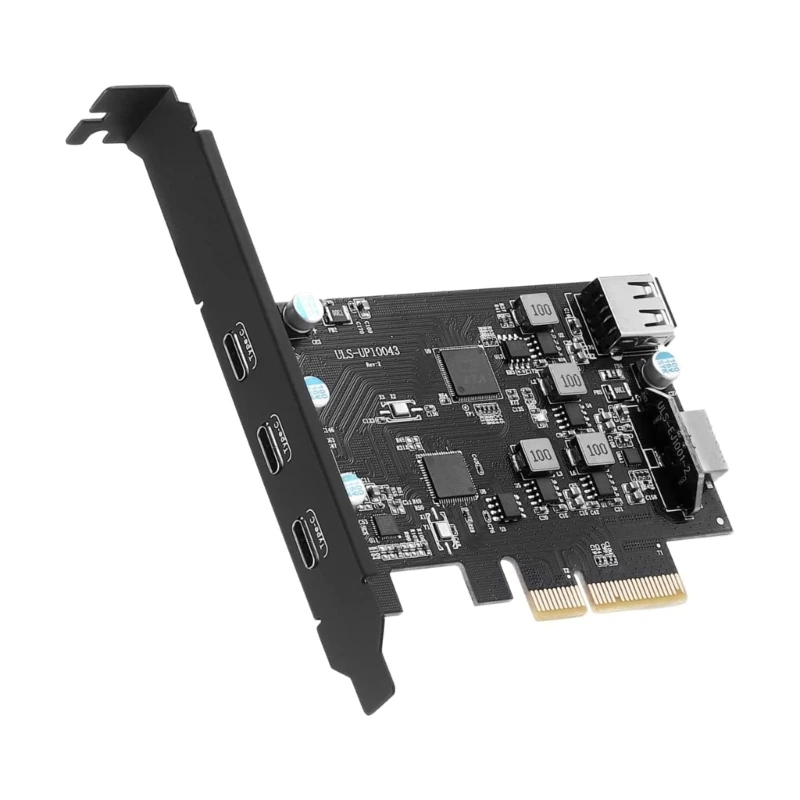 Плата расширения USB3.2 Gen2 Three Type-C PCIE, чип Asm3142, 20 ГБ, PCi-E X4 X8 X16
Плата расширения USB3.2 Gen2 Three Type-C PCIE, чип Asm3142, 20 ГБ, PCi-E X4 X8 X16