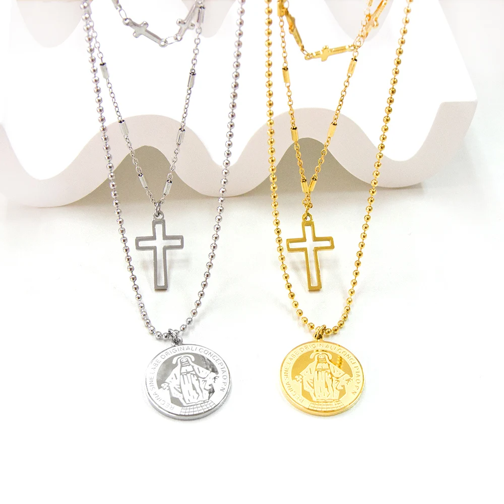LUXUKISSKIDS Triple Necklaces Jesus Cross Long Pendant Necklaces Prayer Neck Jewelry For Man/Woman Waterproof Religious Chains
LUXUKISSKIDS Triple Necklaces Jesus Cross Long Pendant Necklaces Prayer Neck Jewelry For Man/Woman Waterproof Religious Chains