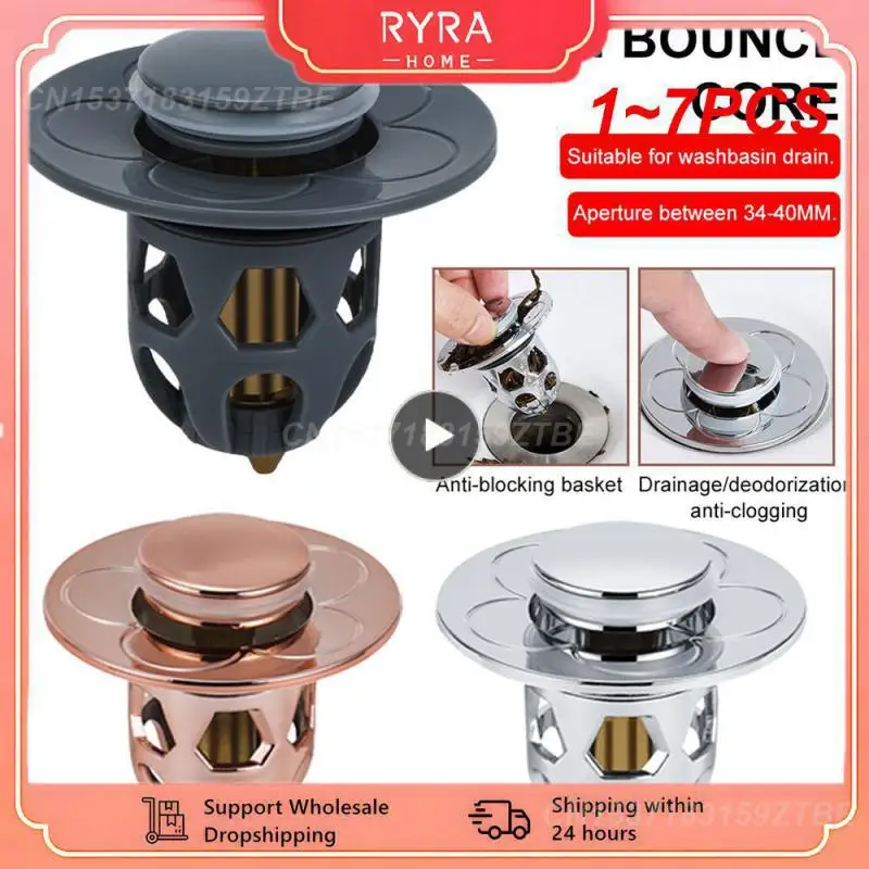 1~7PCS Stainless Steel -Up Bounce Core Basin Drain Filter Hair Catcher Sink Strainer Bathtub Stopper Bath Plug Bathroom Tool
1~7PCS Stainless Steel -Up Bounce Core Basin Drain Filter Hair Catcher Sink Strainer Bathtub Stopper Bath Plug Bathroom Tool