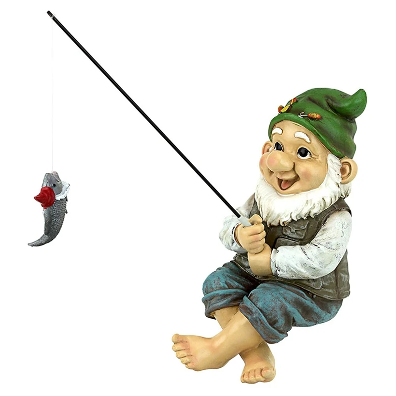 Garden Gnome Statue Resin Fishing Dwarf Elf Figurines Yard Lawn Outdoor Gnome Garden Decor Statue Home Figurines
Garden Gnome Statue Resin Fishing Dwarf Elf Figurines Yard Lawn Outdoor Gnome Garden Decor Statue Home Figurines