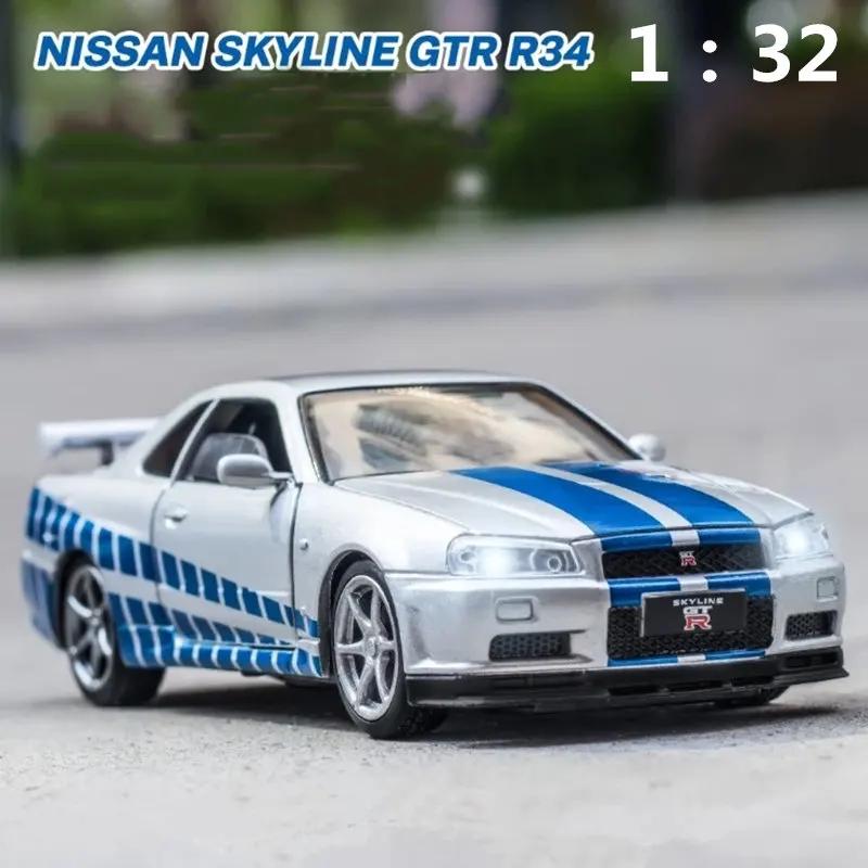 1:32 Nissan Skyline Ares GTR R34 Diecasts & Toy Vehicles Metal Toy Car Model High Simulation Pull Back Collection Kids Toys
1:32 Nissan Skyline Ares GTR R34 Diecasts & Toy Vehicles Metal Toy Car Model High Simulation Pull Back Collection Kids Toys