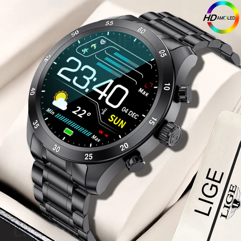 LIGE AMOLED Smart Watch For Android Phone Fitness Activity Tracker Men Smartwatch Call Digital Watches New Full Touch Wristwatch
LIGE AMOLED Smart Watch For Android Phone Fitness Activity Tracker Men Smartwatch Call Digital Watches New Full Touch Wristwatch