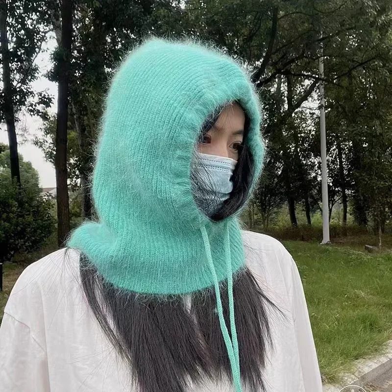 Winter Warm Thick Rabbit Fur Womans Hats Unisex Knitted Hooded Wrap Neck Collar Elastic Balaclava Cap Gorros Mujer Invierno Hat
Winter Warm Thick Rabbit Fur Womans Hats Unisex Knitted Hooded Wrap Neck Collar Elastic Balaclava Cap Gorros Mujer Invierno Hat
