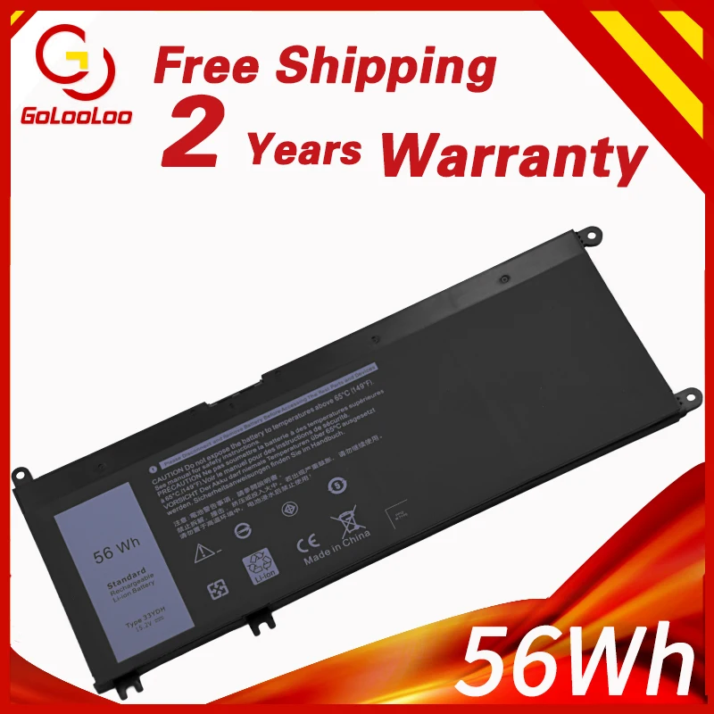 Golooloo 56Wh 15.2V 33YDH Laptop Battery For Dell Inspiron 17 7778 7779 7773 15 7577 G3 15 3579 5587 17 3779 7588 P30E
Golooloo 56Wh 15.2V 33YDH Laptop Battery For Dell Inspiron 17 7778 7779 7773 15 7577 G3 15 3579 5587 17 3779 7588 P30E