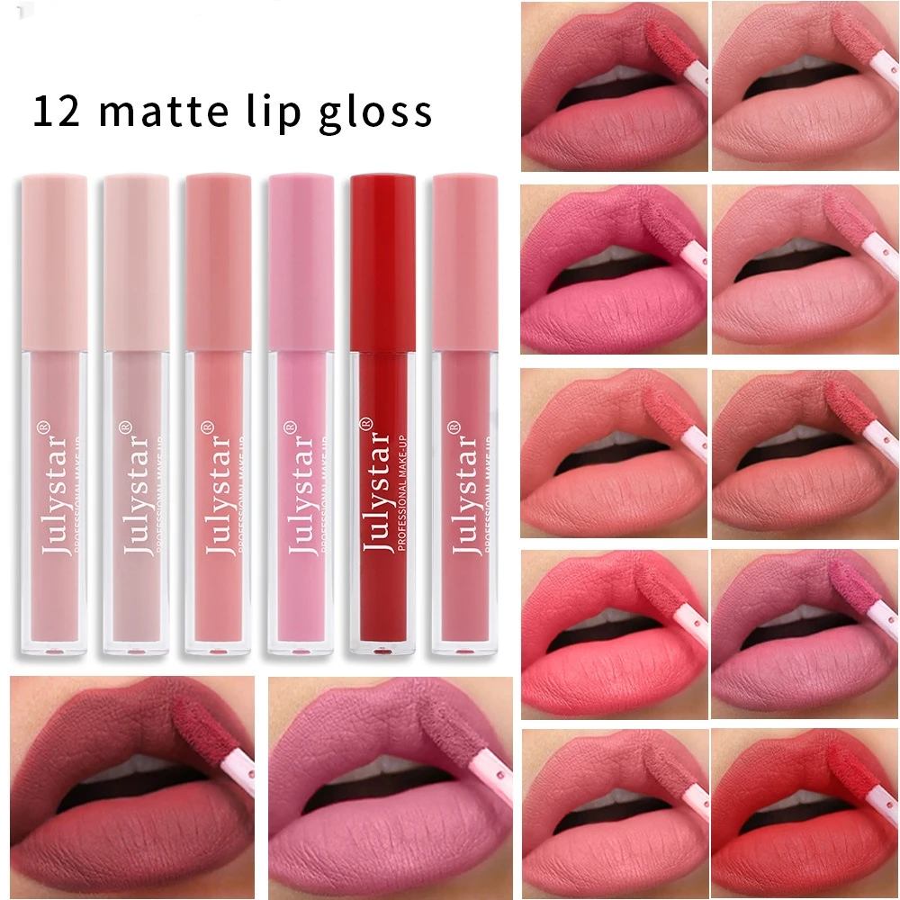 12 Colors Matte Velvet Lip Glaze Waterproof Lasting Not EasyTo Fade Lip Gloss Lipstick Makeup Cosmetic Red Color
12 Colors Matte Velvet Lip Glaze Waterproof Lasting Not EasyTo Fade Lip Gloss Lipstick Makeup Cosmetic Red Color