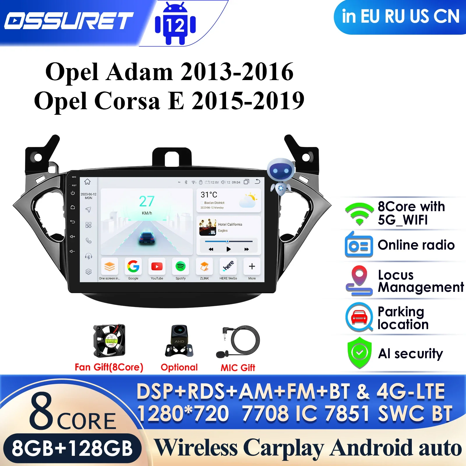Мультимедийная магнитола для Opel, мультимедийный видеоплеер на Android, экран 9 дюймов 10,33 дюйма, 7862 дюйма, 2din, GPS, 4G
Мультимедийная магнитола для Opel, мультимедийный видеоплеер на Android, экран 9 дюймов 10,33 дюйма, 7862 дюйма, 2din, GPS, 4G