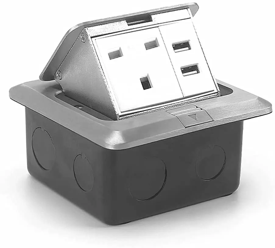 Напольная настольная розетка с 2 USB-зарядными устройствами, водонепроницаемая настольная, для офиса, рабочего стола, ресторана, кухни, кафе 
Напольная настольная розетка с 2 USB-зарядными устройствами, водонепроницаемая настольная, для офиса, рабочего стола, ресторана, кухни, кафе