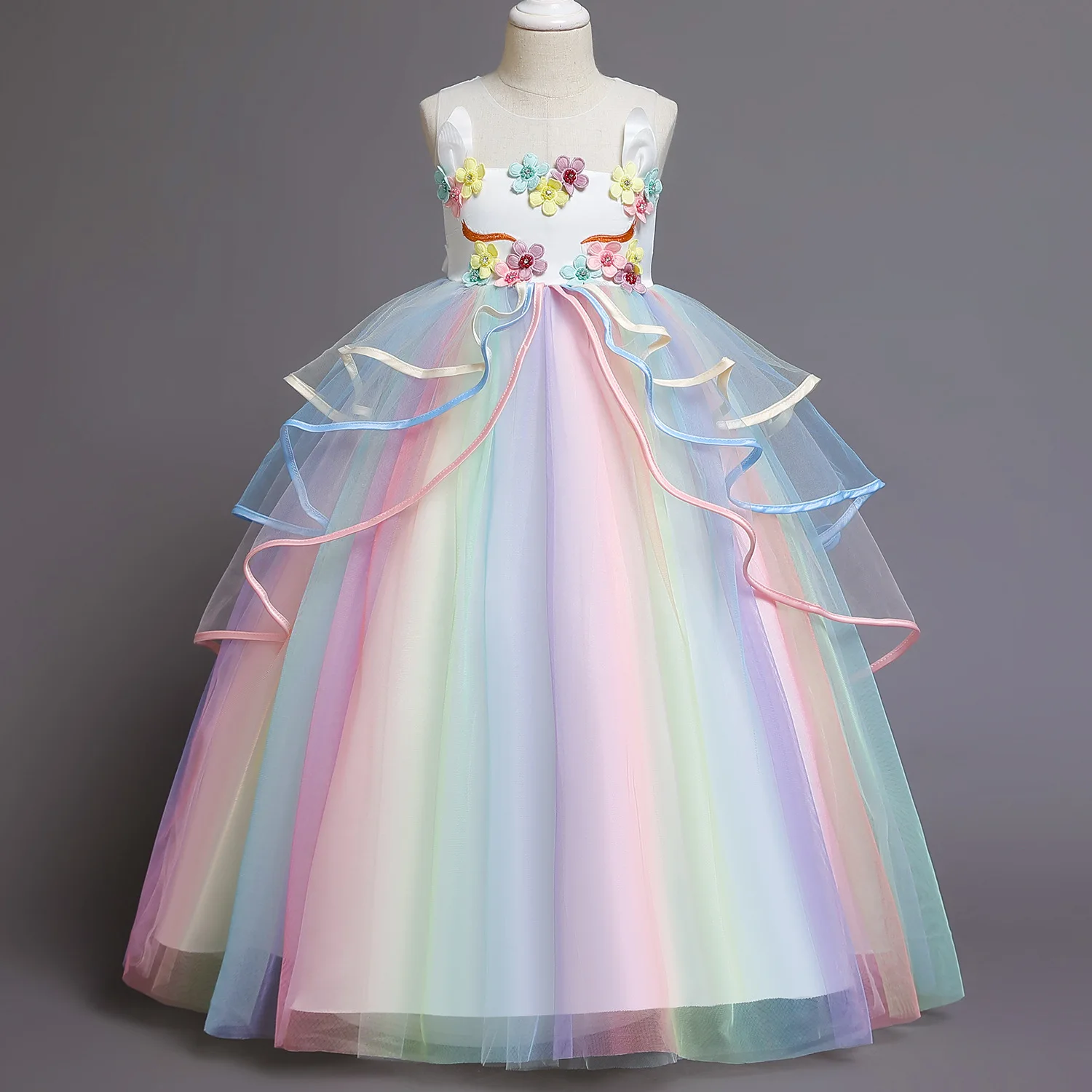 Christmas Send A Gift High-grade Birthday Evening Party Child Wedding Dress 4-14Y Girls Embroidered Applique Unicorn Long Dress
Christmas Send A Gift High-grade Birthday Evening Party Child Wedding Dress 4-14Y Girls Embroidered Applique Unicorn Long Dress