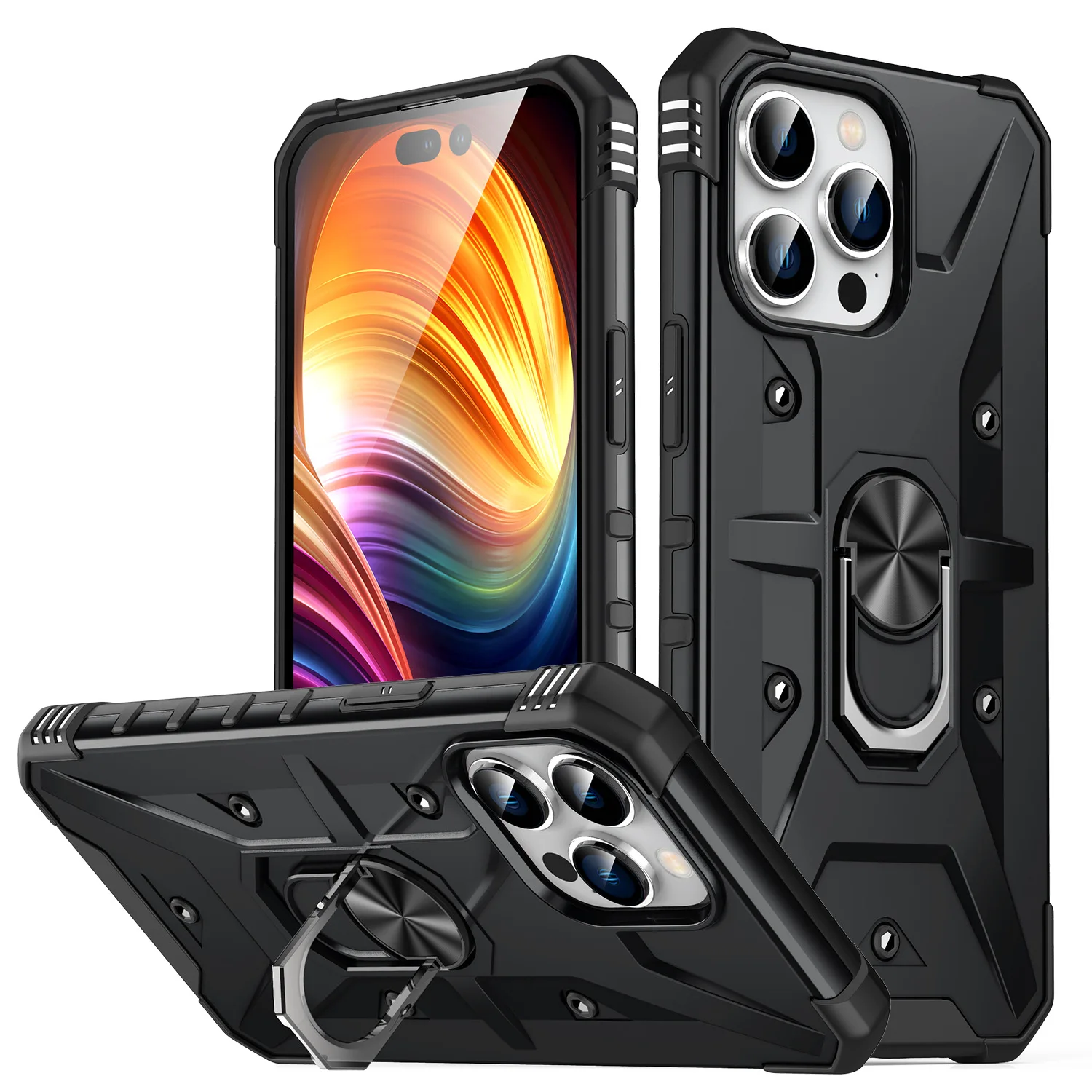 Shockproof Hybrid Heavy Duty Magnetic Ring Kickstand Case For iPhone 14 Pro Max 13 12 11 XR X 8 15 Anti-Slip Bracket Stand Cover
Shockproof Hybrid Heavy Duty Magnetic Ring Kickstand Case For iPhone 14 Pro Max 13 12 11 XR X 8 15 Anti-Slip Bracket Stand Cover
